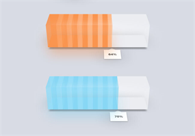 3D立体进度条加载动画特效